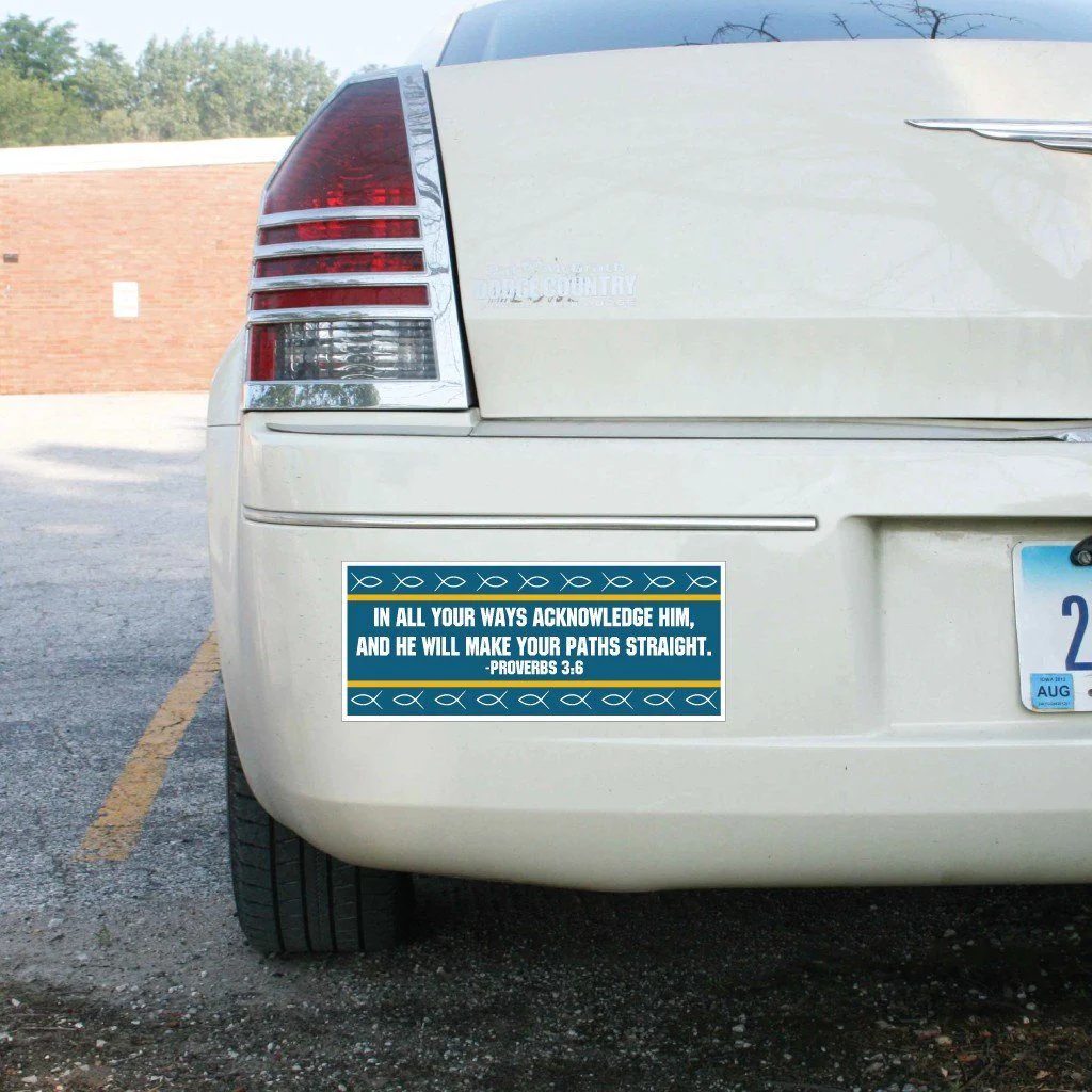 Proverbs 3:6 Bumper Magnet Pair 3.75 x 9