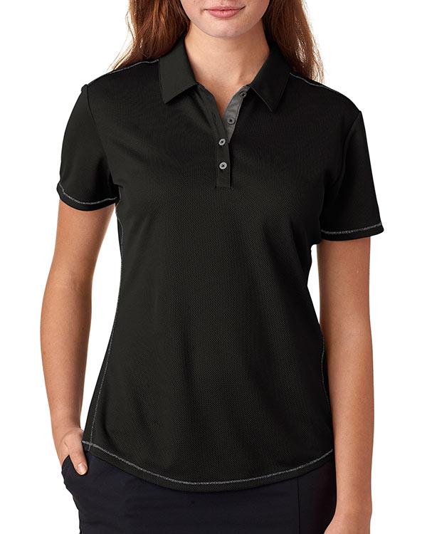 QCR Ladies' adidas Golf climacool® Mesh Color Hit Polo - Image 2