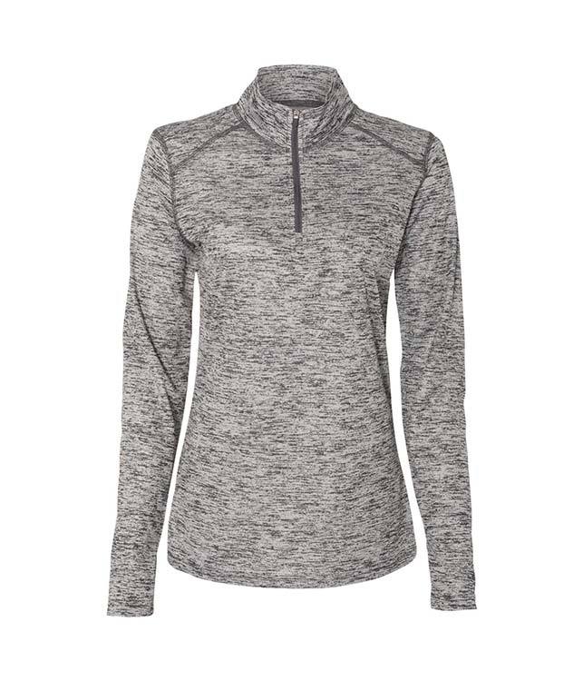 QCR Ladies' Tonal Blend Quarter-zip Pullover - Image 3