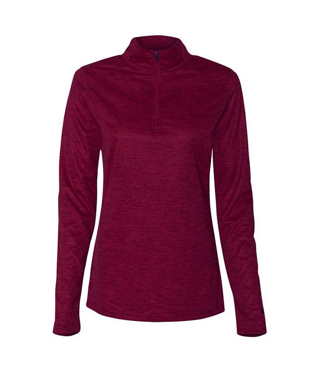 QCR Ladies' Tonal Blend Quarter-zip Pullover - Image 4