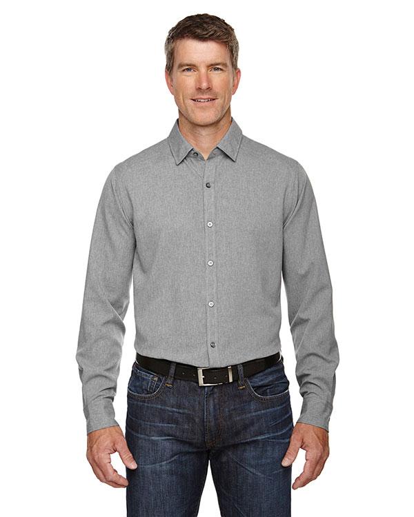 QCR Men's Mélange Performance Button Down Shirt - Image 3