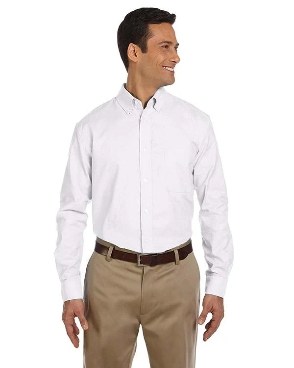 QCR Men's Oxford with Stain-Release Button Down Shirt - Image 4