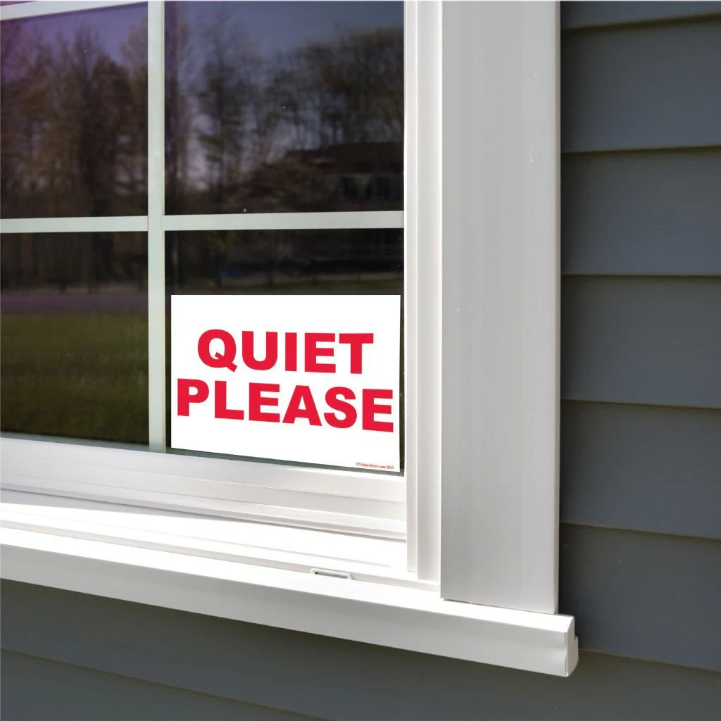 Quiet Please Sign or Sticker