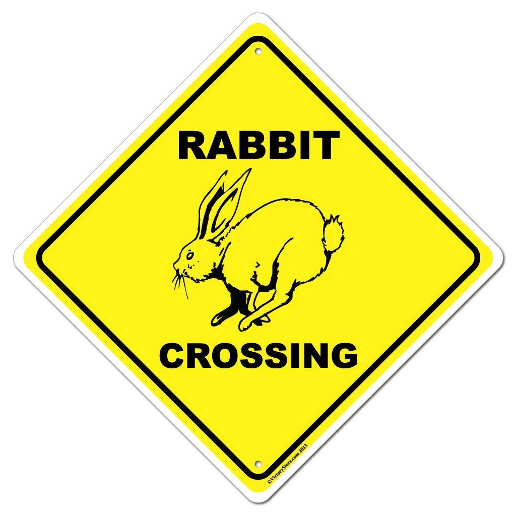 Rabbit Crossing Sign or Sticker - Image 3
