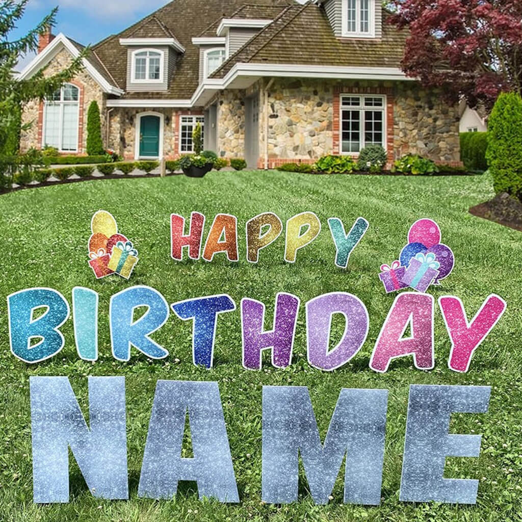 Rainbow Sparkle Happy Birthday - 17pc Set - Image 3