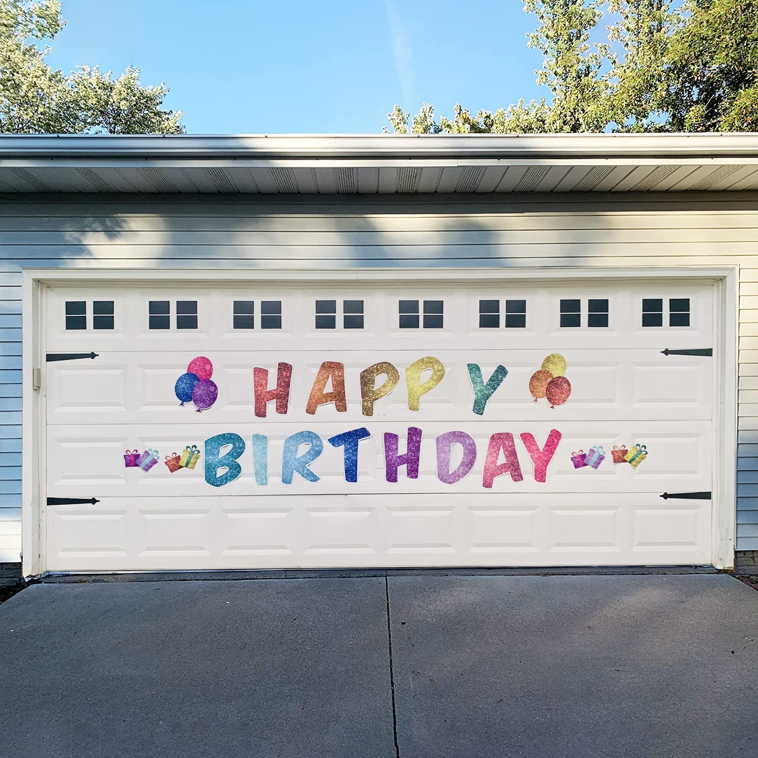 Rainbow Sparkle Happy Birthday Garage Magnet