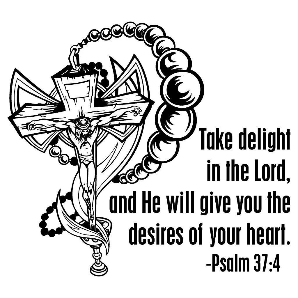 Religious Psalm 37:4 T-Shirt - Image 2