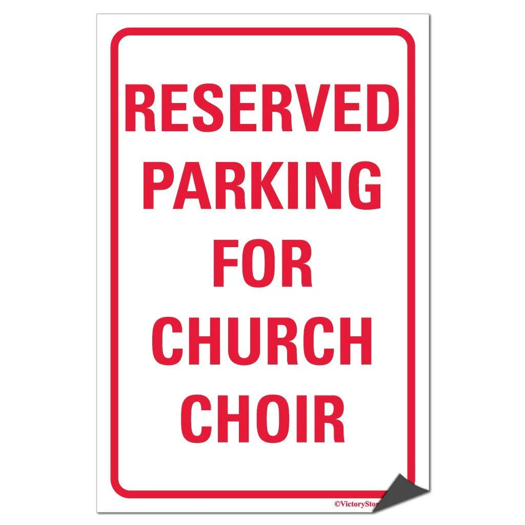 Reserved Parking for Church Choir Sign or Sticker - Image 5