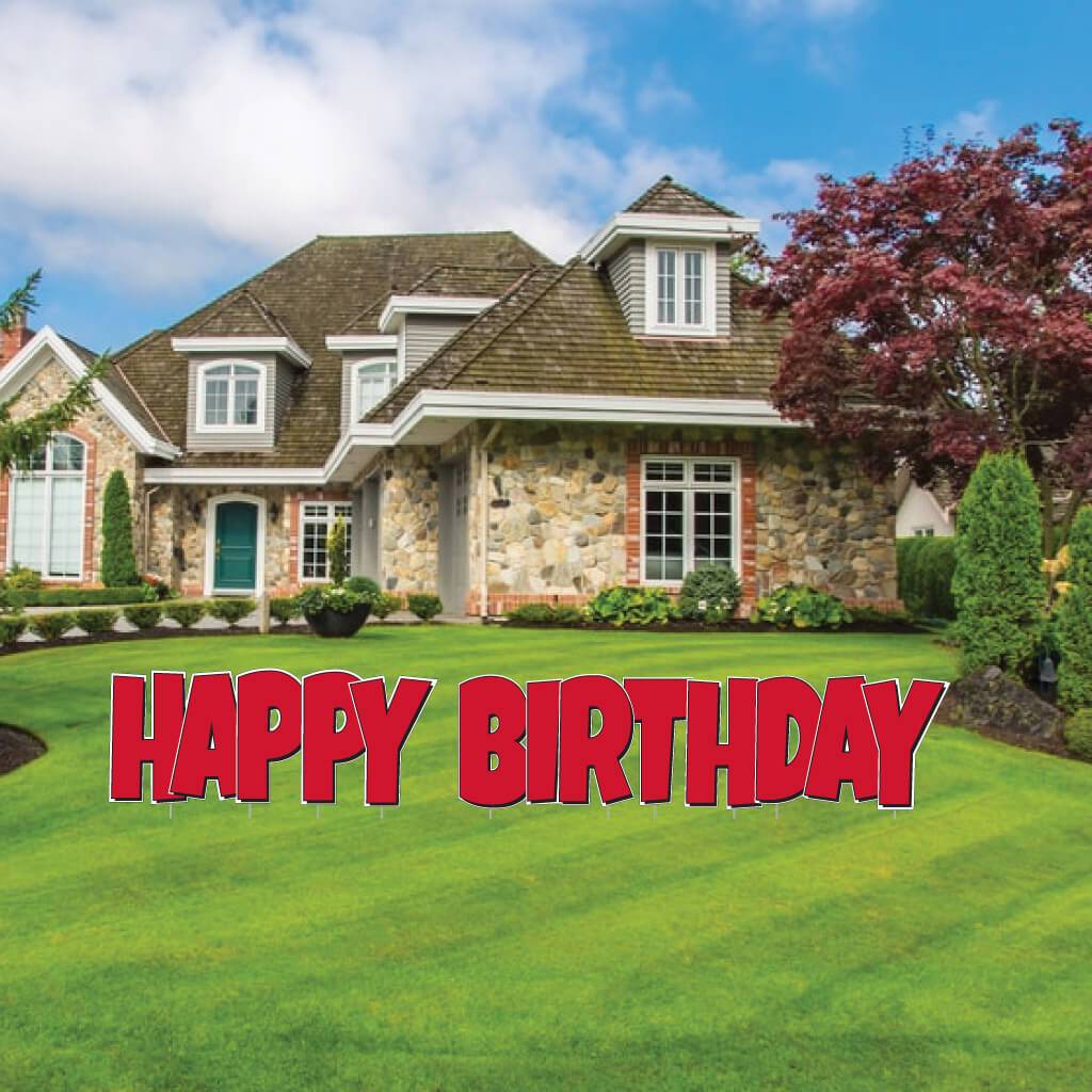 Solid Color Luckiest Guy Happy Birthday Quick Set 5 pc Yard Card - Image 14