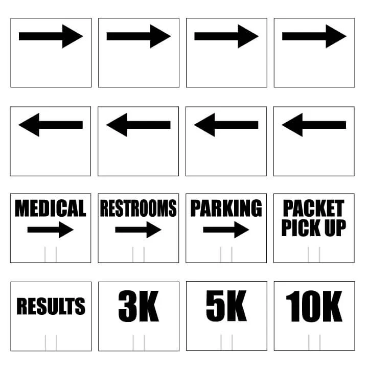 Road Race Directional Signs & Cones Set - Image 4