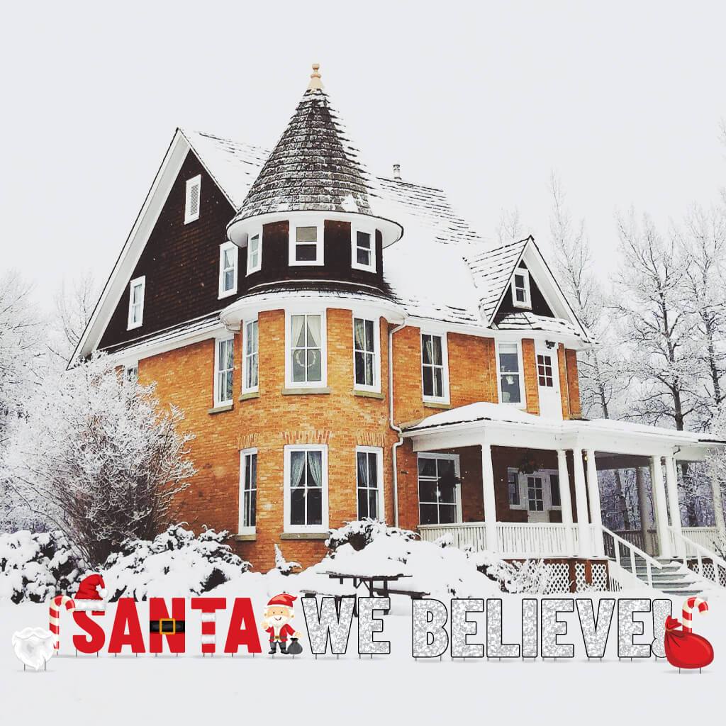 Santa We Believe! Christmas Yard Decorations