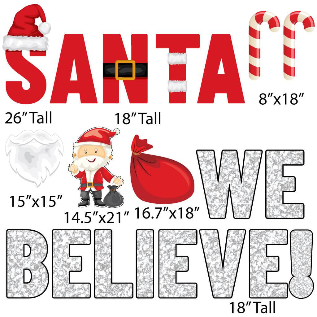 Santa We Believe! Christmas Yard Decorations - Image 3