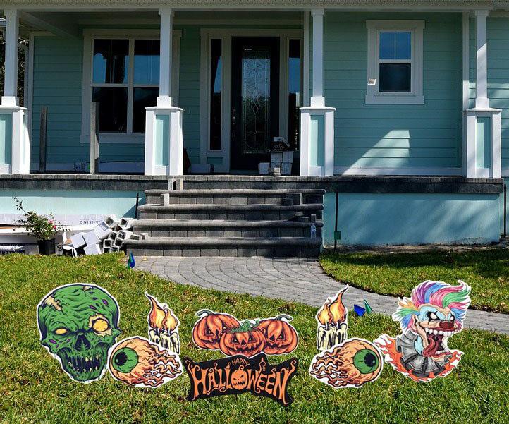 Scary Happy Halloween Yard Card Set