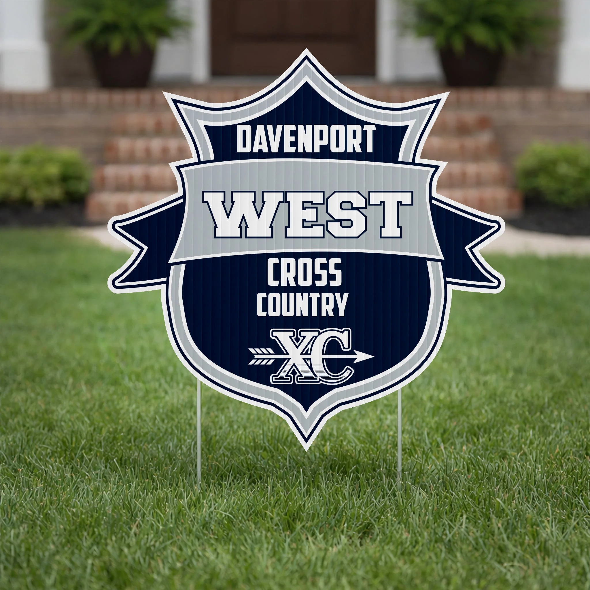 22" Shield with Ribbon Shaped Yard Sign - Image 2