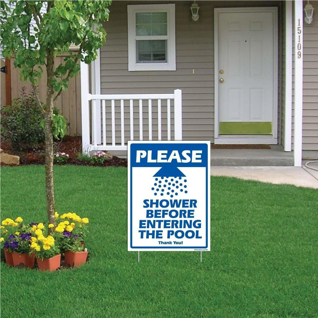 Shower Before Entering The Pool Sign or Sticker - #4 - Image 3