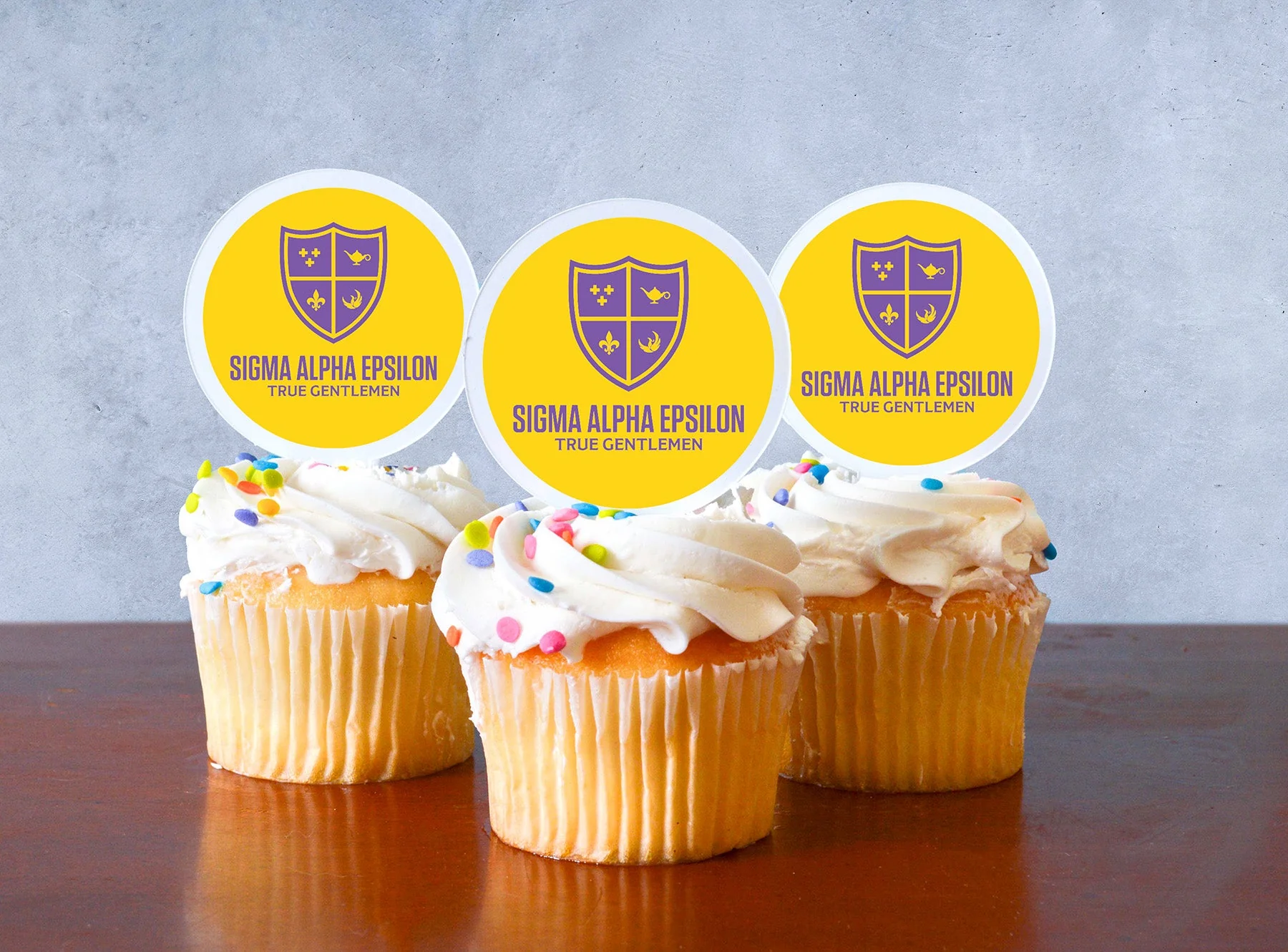 Sigma Alpha Epsilon Cupcake Toppers - Officially Licensed - Image 2