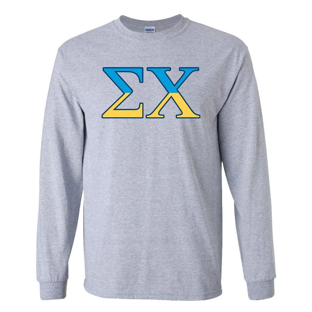 Sigma Chi Greek Letters Long Sleeve T-shirt - Image 2