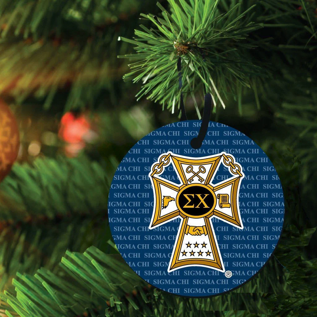 Sigma Chi Circle Shapes Ornament Set of 3
