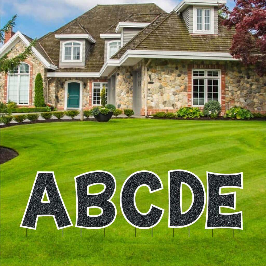 Faux Glitter 18" KG The Last Time Alphabet Yard Decoration Set - 26 pc set - Image 3