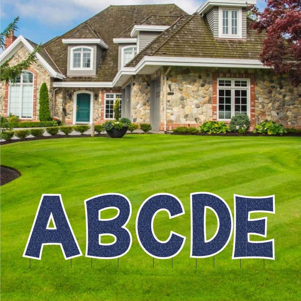 Faux Glitter 18" KG The Last Time Alphabet Yard Decoration Set - 26 pc set - Image 4