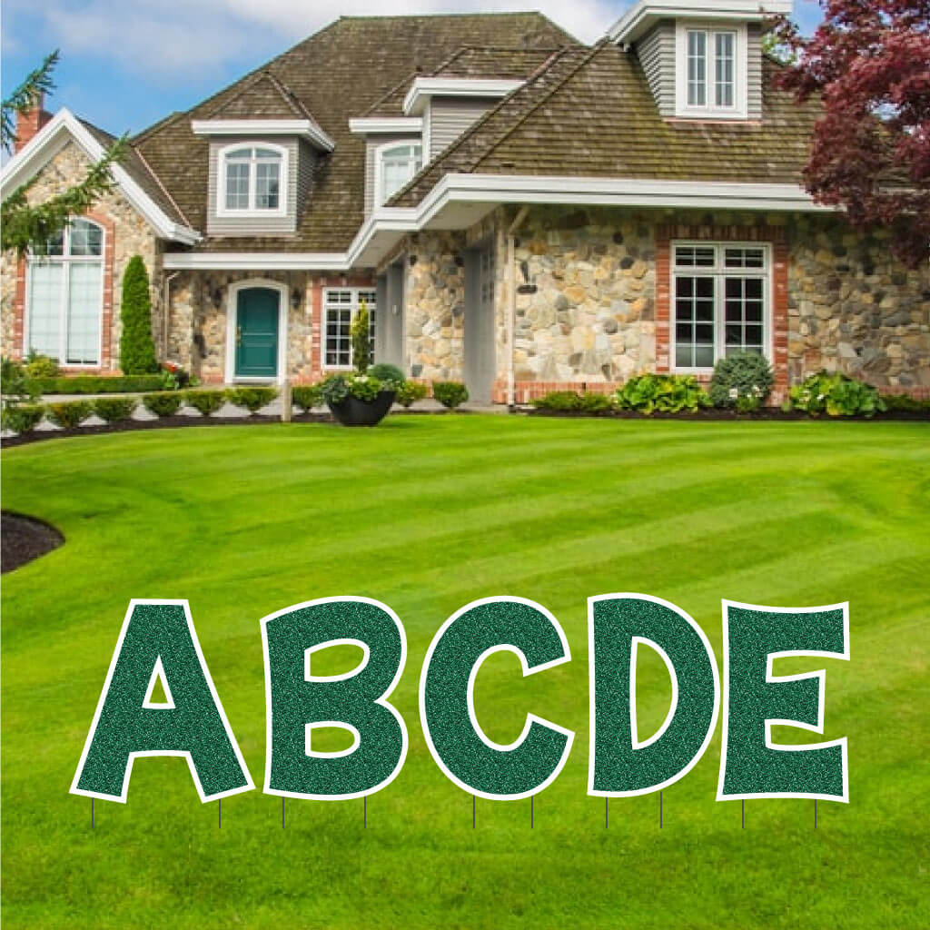 Faux Glitter 18" KG The Last Time Alphabet Yard Decoration Set - 26 pc set - Image 6