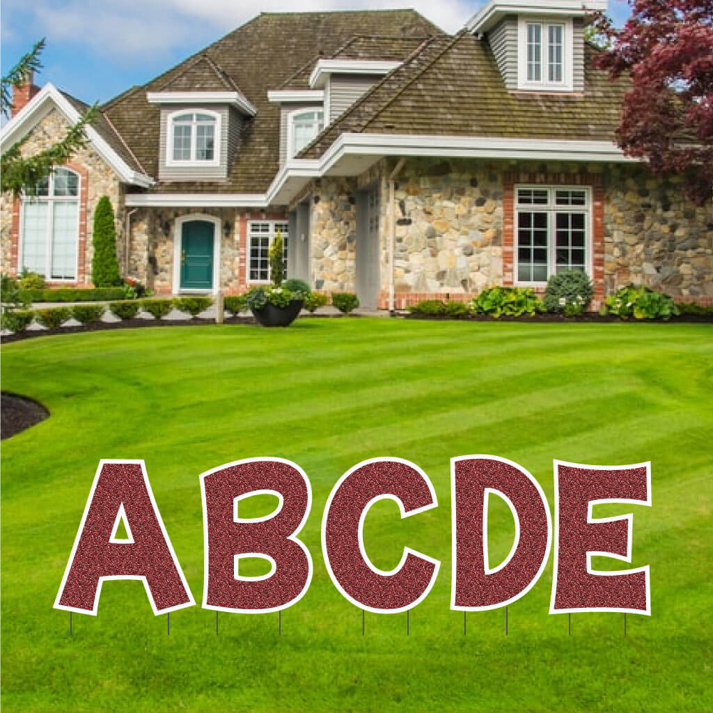 Faux Glitter 18" KG The Last Time Alphabet Yard Decoration Set - 26 pc set - Image 7