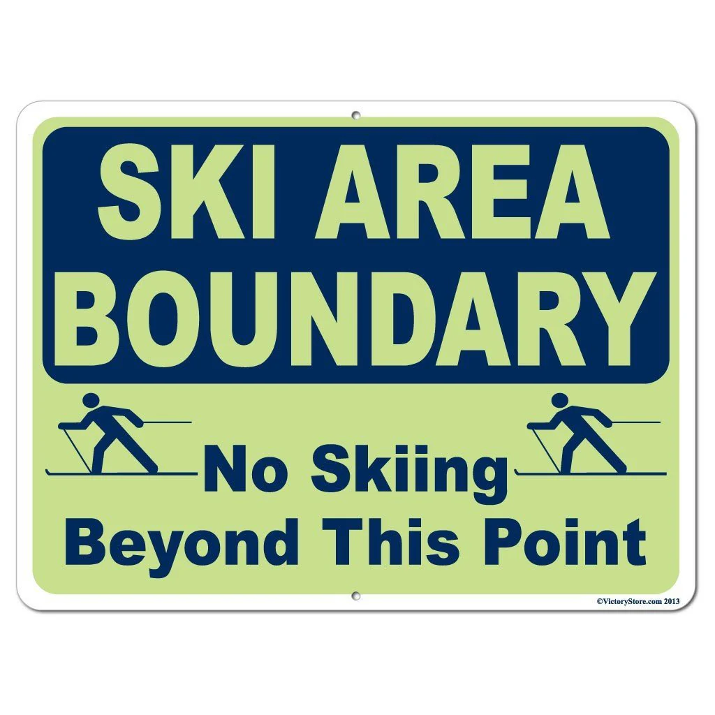 Ski Area Boundary Sign or Sticker - #2 - Image 3