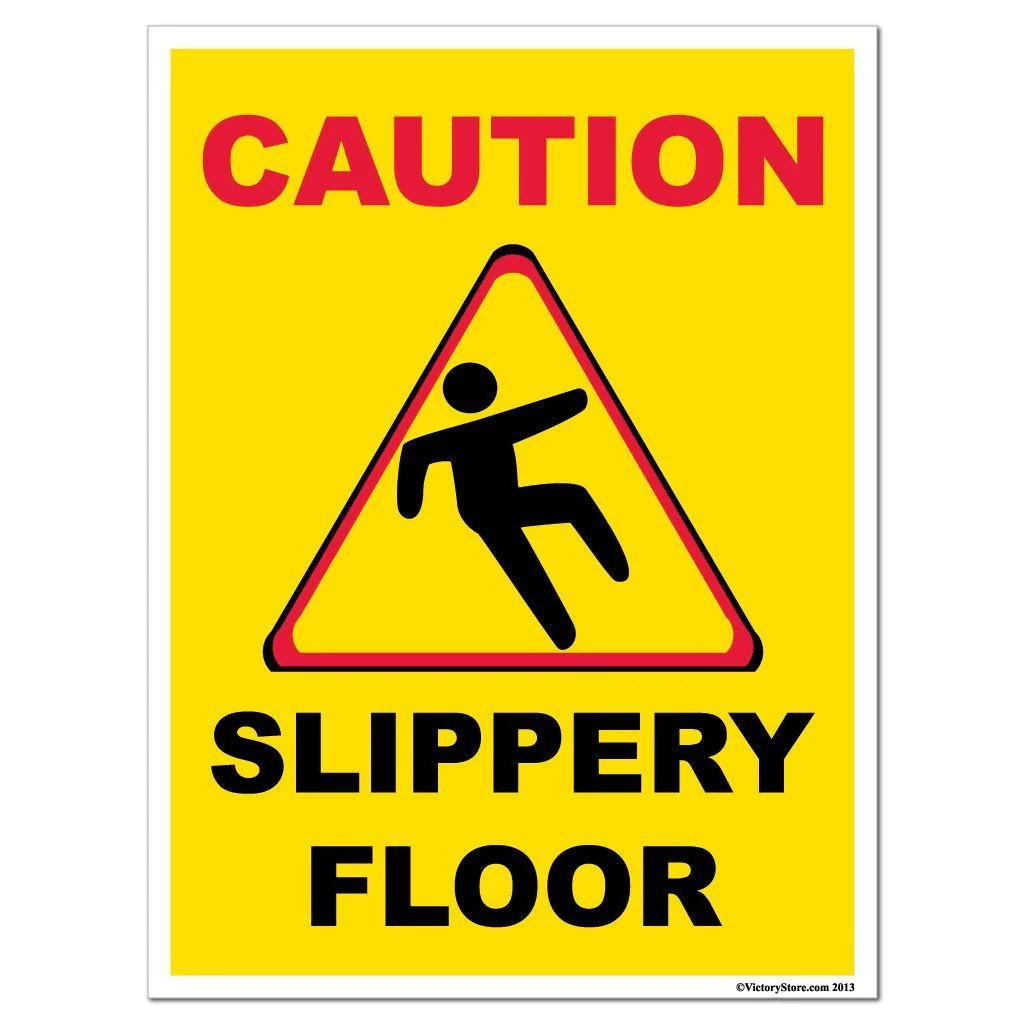 Slippery Floor Sign or Sticker - Image 2