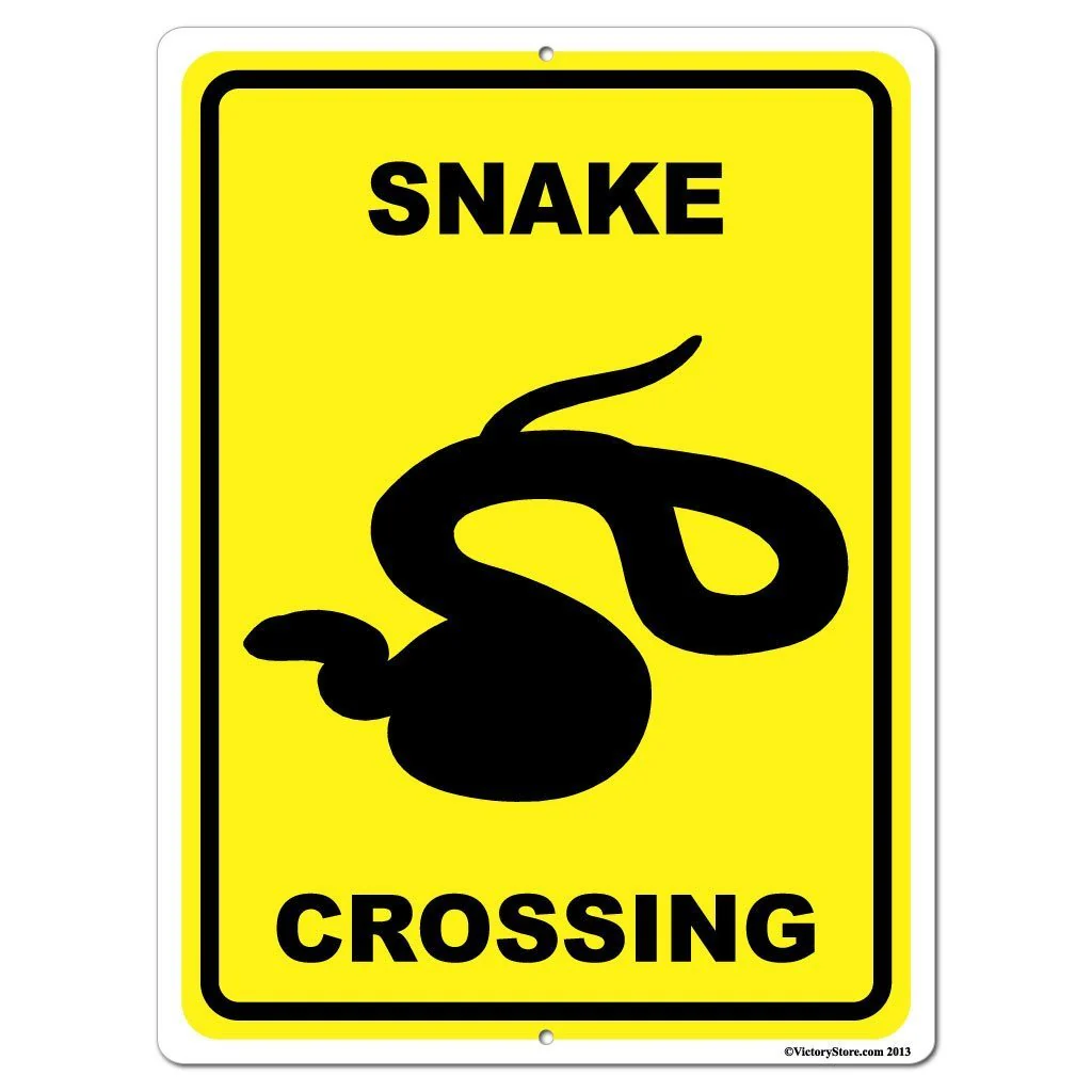 Snake Crossing Sign or Sticker - Image 6