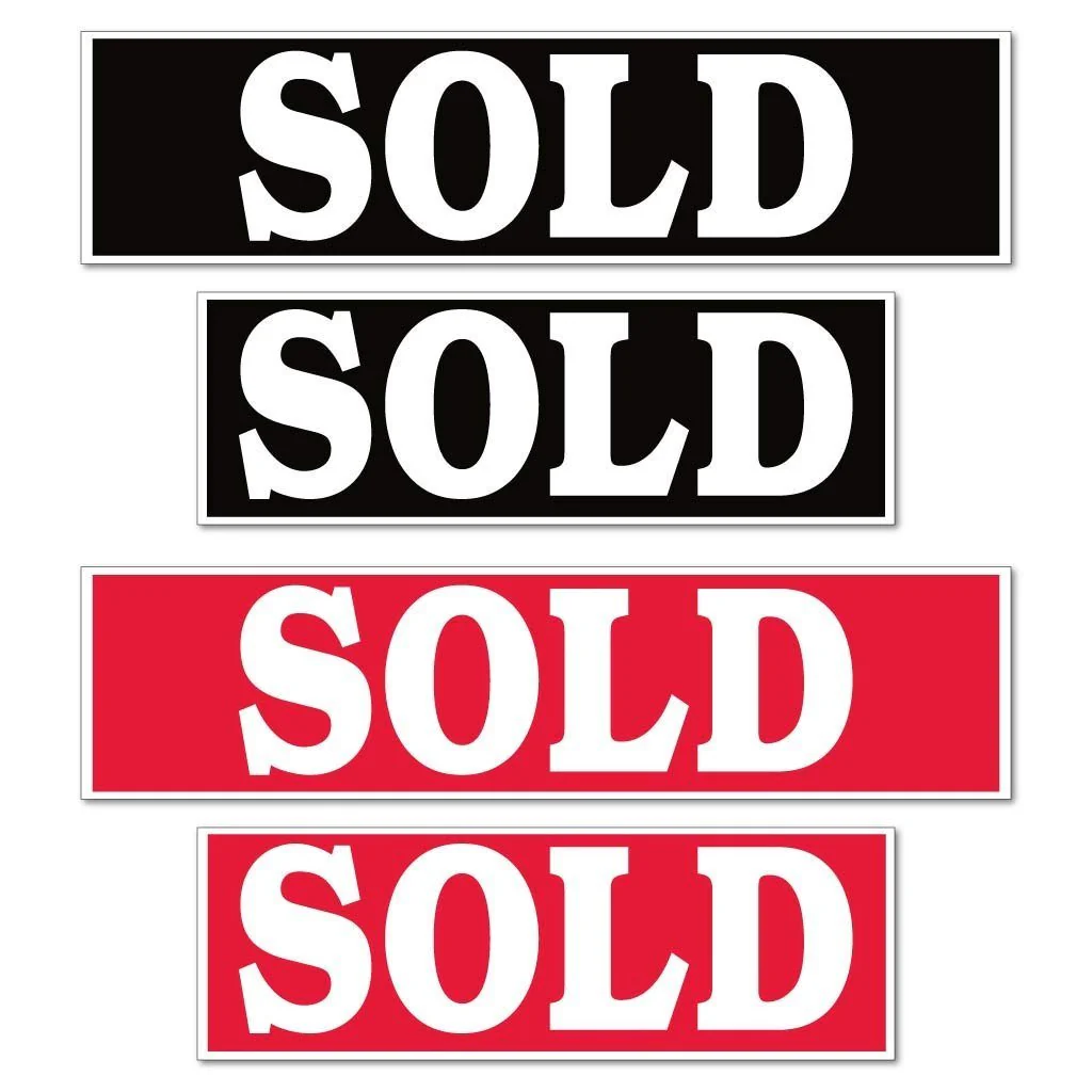 Sold Real Estate Yard Sign Rider Set - Reverse Imprint - Image 3