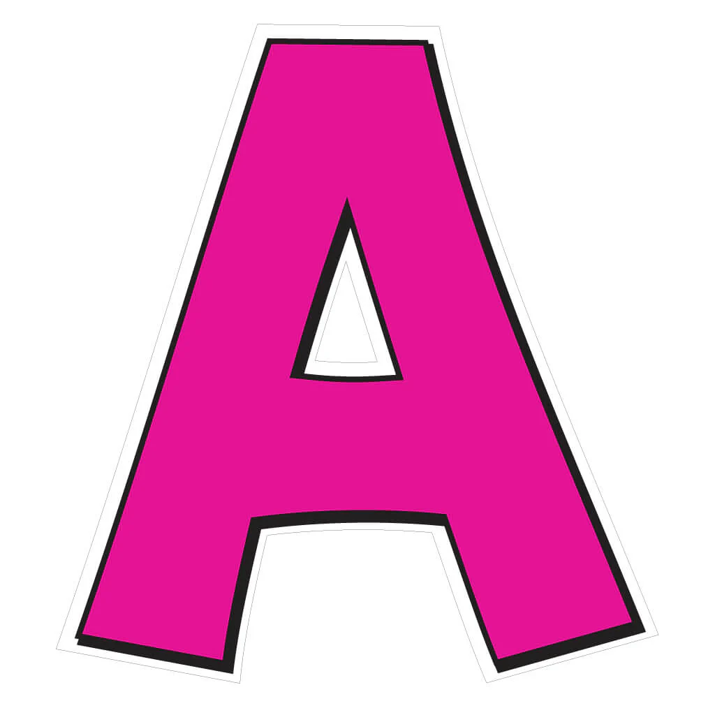 Solid Color with Black Outline 18" KG The Last Time Alphabet Yard Letters Set - 26 pcs - Image 16