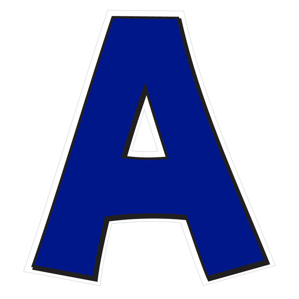 Solid Color with Black Outline 22.75" KG The Last Time Alphabet Yard Letter Set - 26 pcs - Image 13