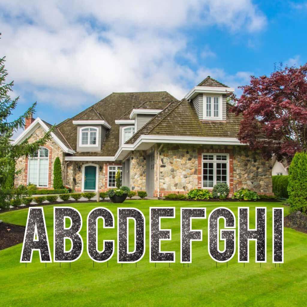 18" Bebas Alphabet Yard Sparkle Decoration Set - 26 pc set - Image 7