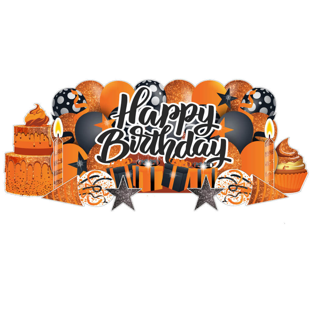 Sparkle Happy Birthday Oversized EZ Yard Card Sign Display - 9 pc set - Image 23