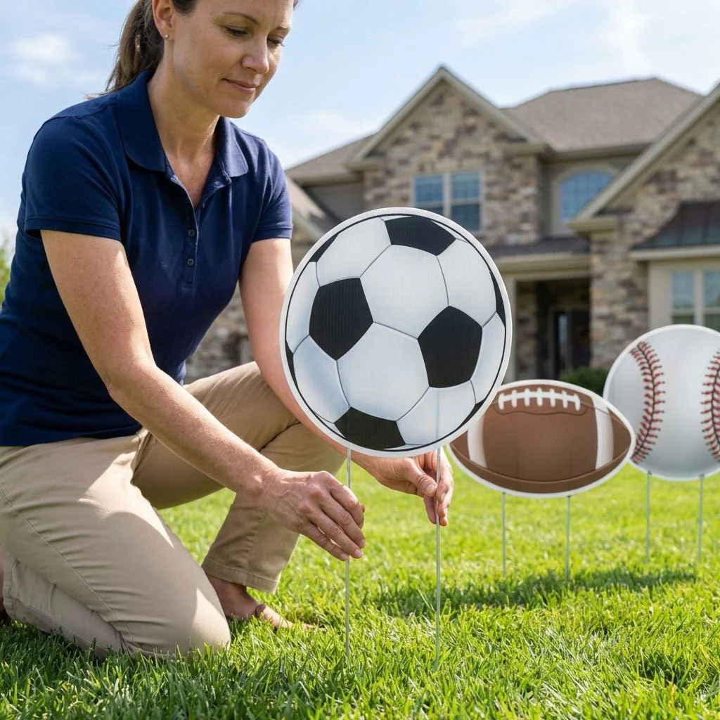 10-Pack Sports Birthday Yard Signs Decorations with Stakes - Image 2