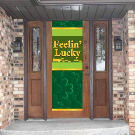 St. Patrick's Day Feeling Lucky Vinyl Door Banner