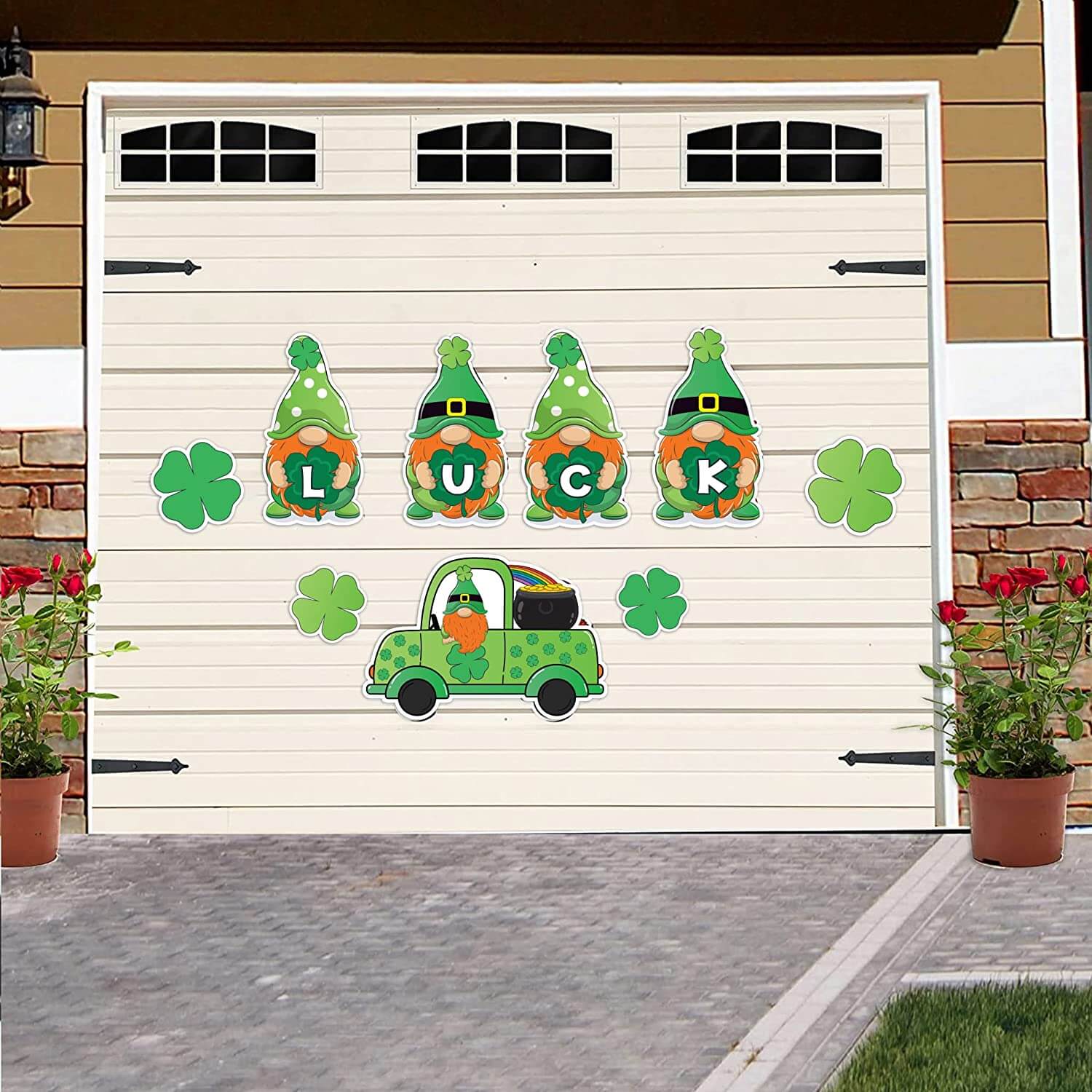 St. Patrick's Day Gnome Garage Door Magnets