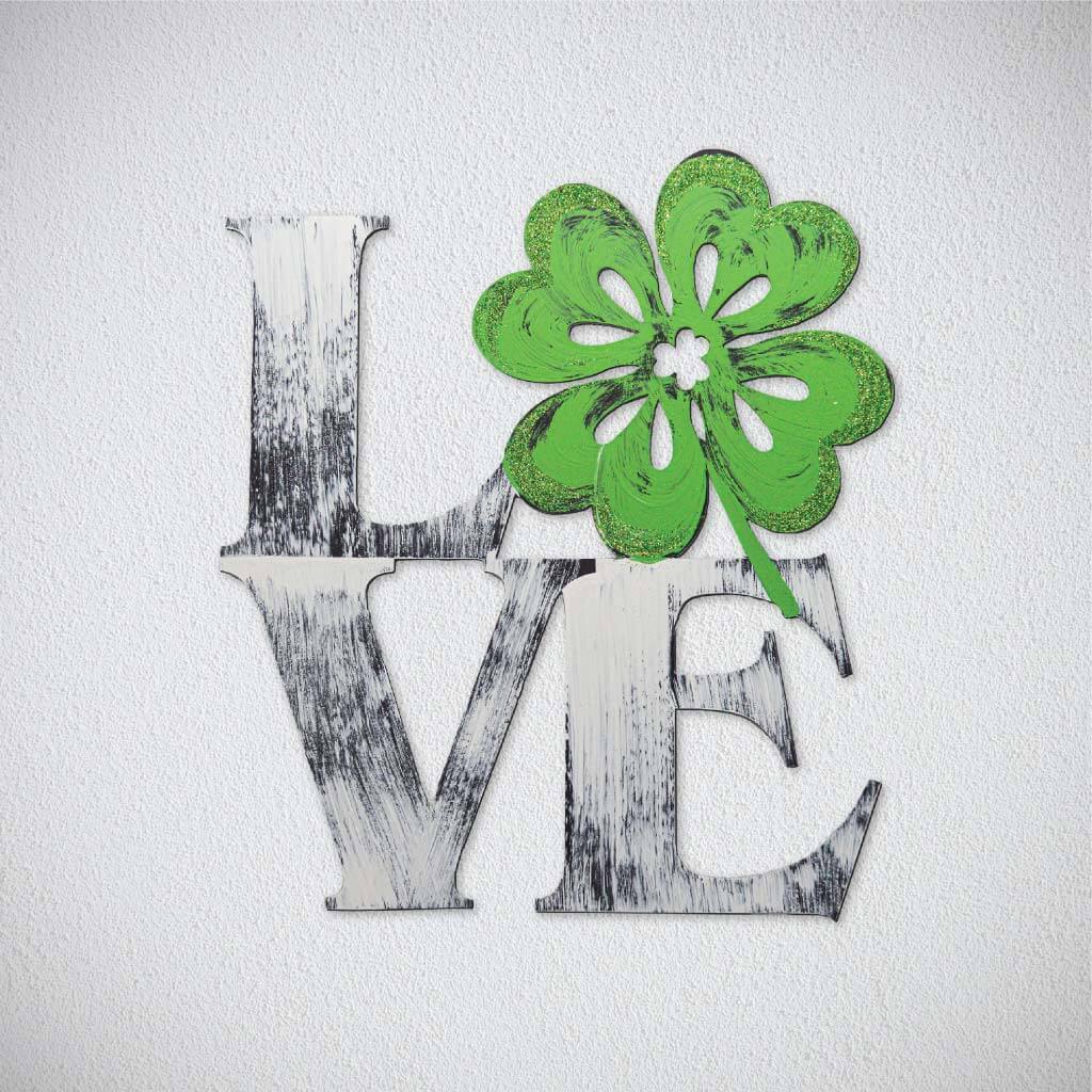 St. Patrick's Day LOVE Hand Painted Wall Decor - Image 8