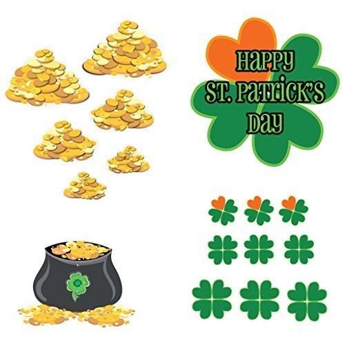 St. Patrick's Day Shamrocks and Gold Yard Decoration | 9 piece set - Image 2