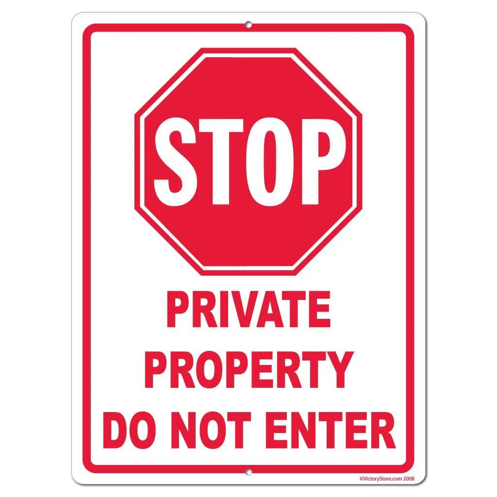 Stop: Private Property Sign or Sticker - #1 - Image 4