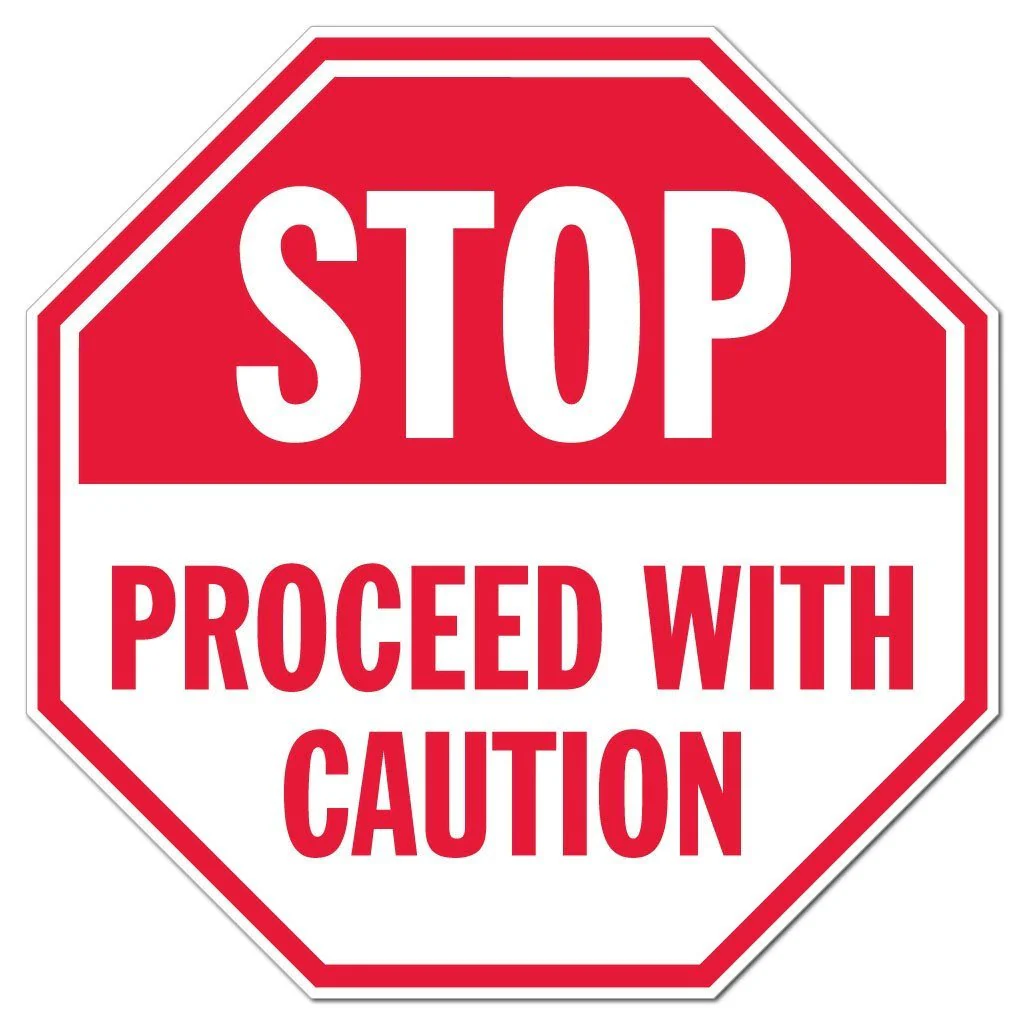 Stop Proceed with Caution Octagon Sign - Image 2