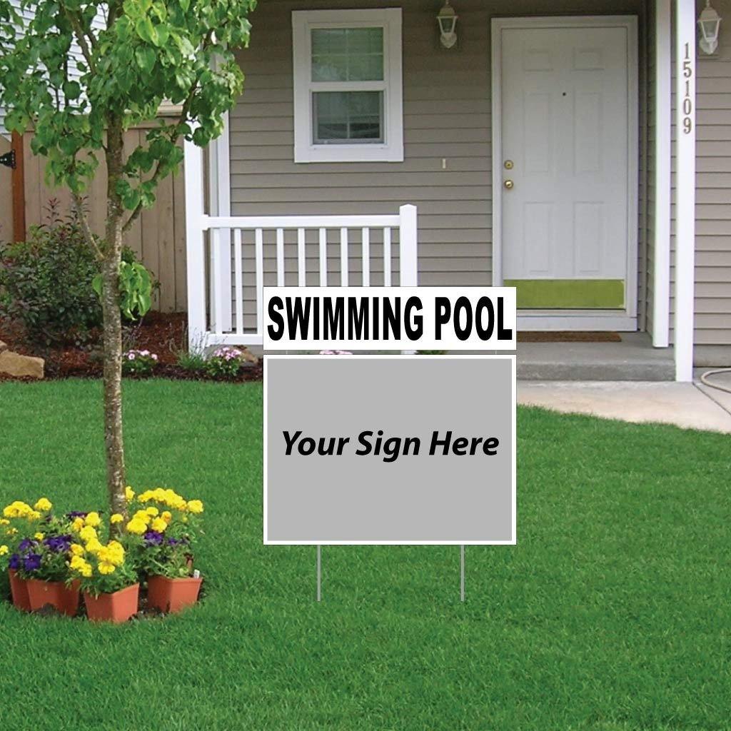Swimming Pool Real Estate Yard Sign Rider Set