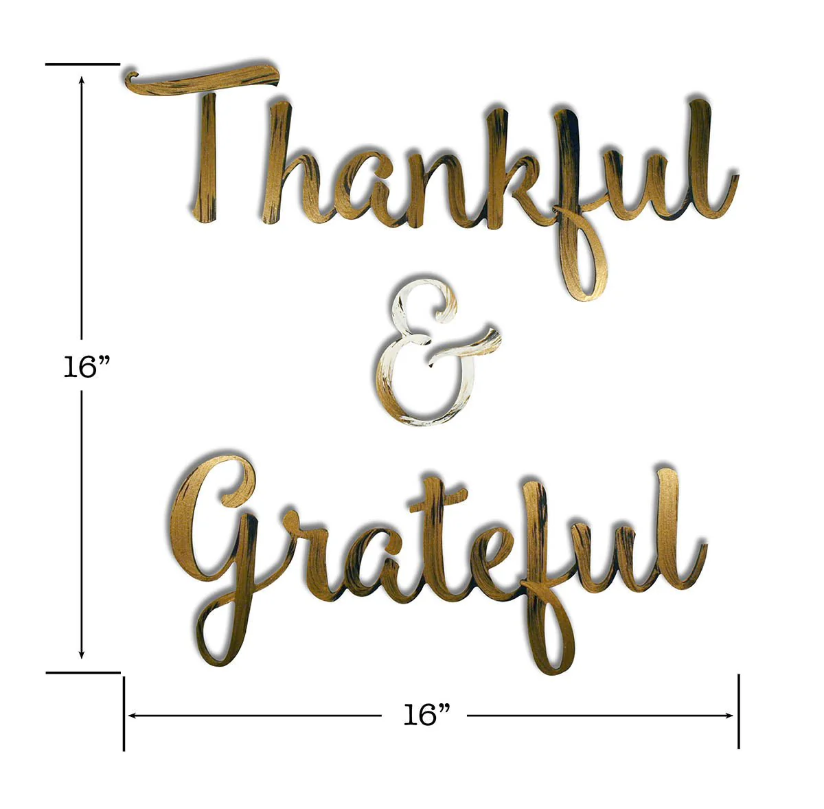 Thankful & Grateful Hand Painted Wall Decor - Image 4