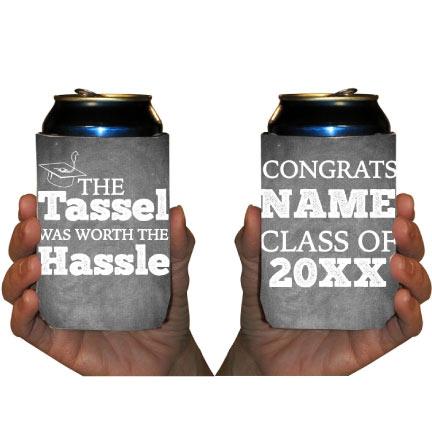 The Tassel was Worth the Hassle Graduation Can Coolers - Image 3