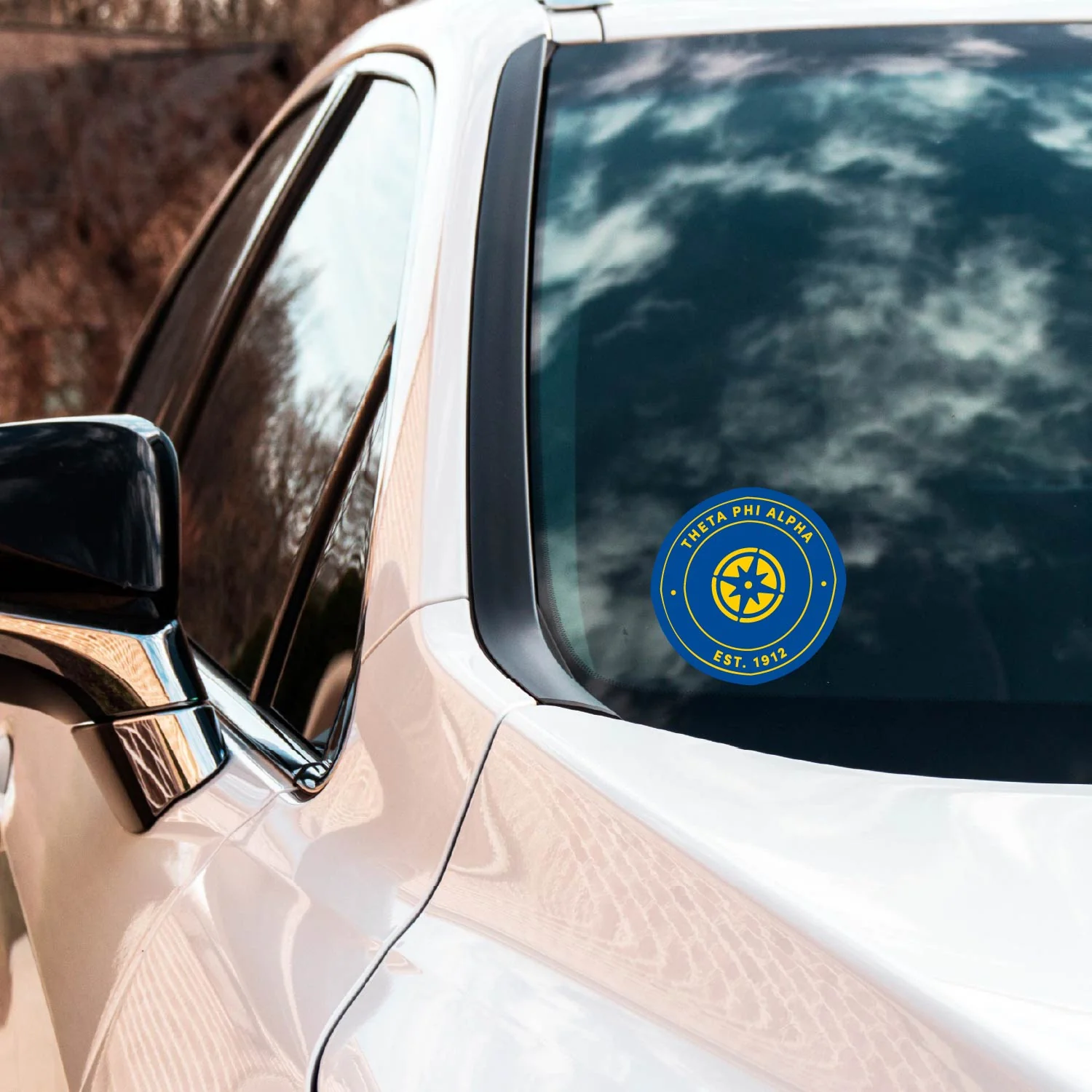 Theta Phi Alpha Sorority Car Decal Sticker- Full Color Circle Logo - Image 3