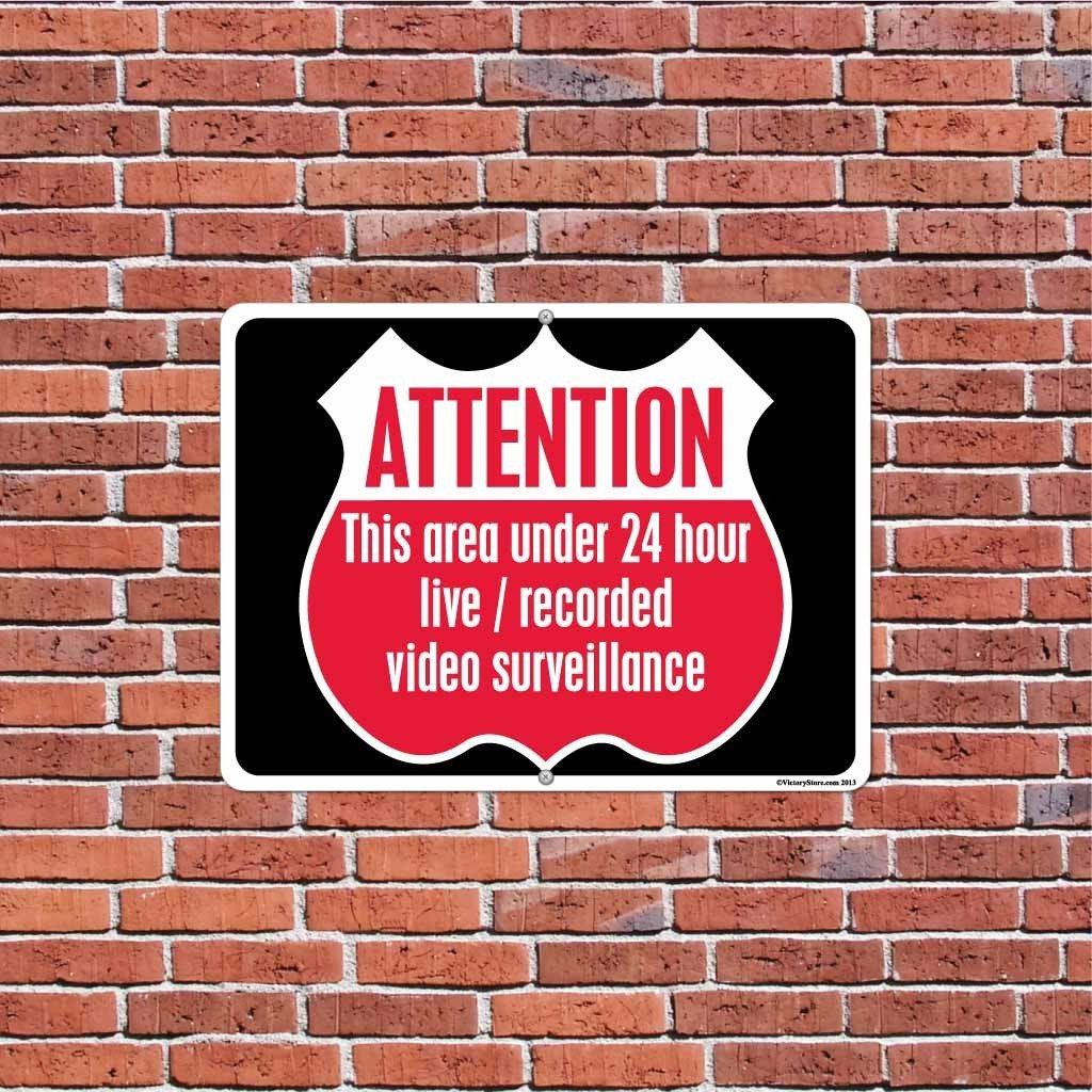 Protected By 24 Hour Video Surveillance Sign or Sticker - Image 11