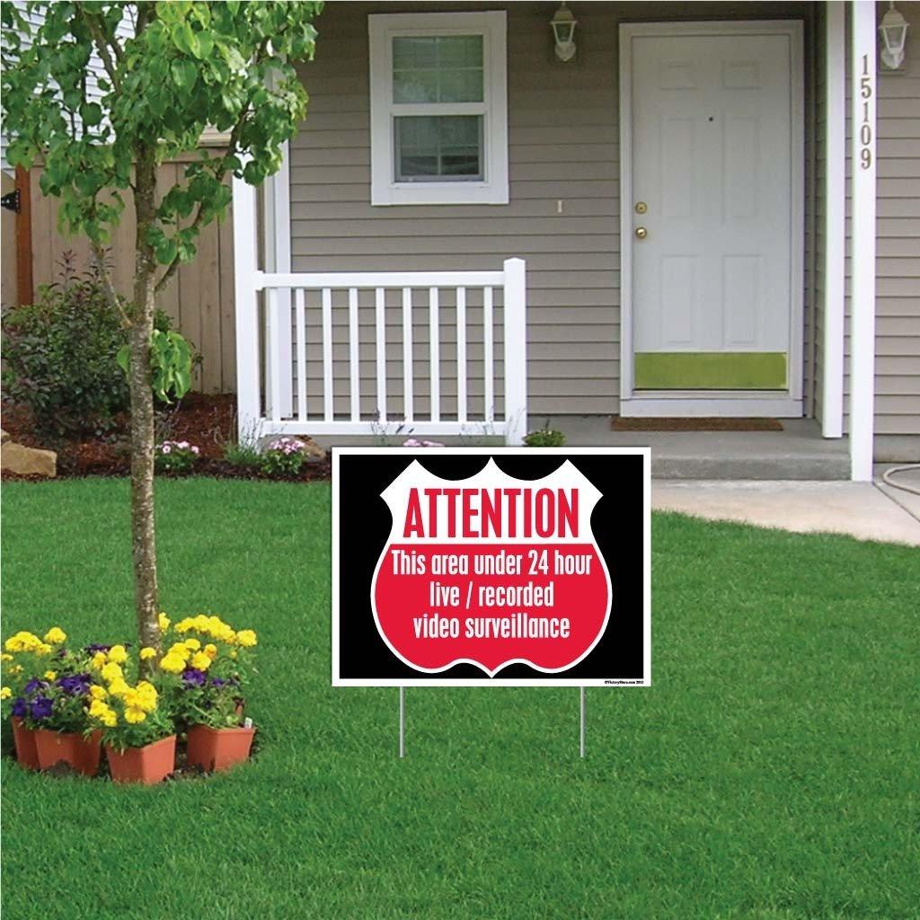 Protected By 24 Hour Video Surveillance Sign or Sticker - Image 12