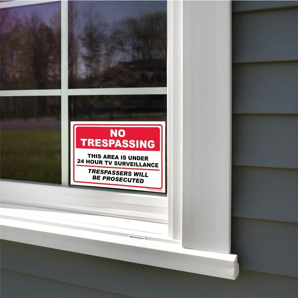 Protected By 24 Hour Video Surveillance Sign or Sticker - Image 7