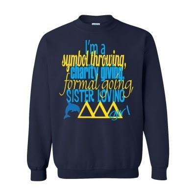 Tri Delta Black Crewneck Sweatshirt