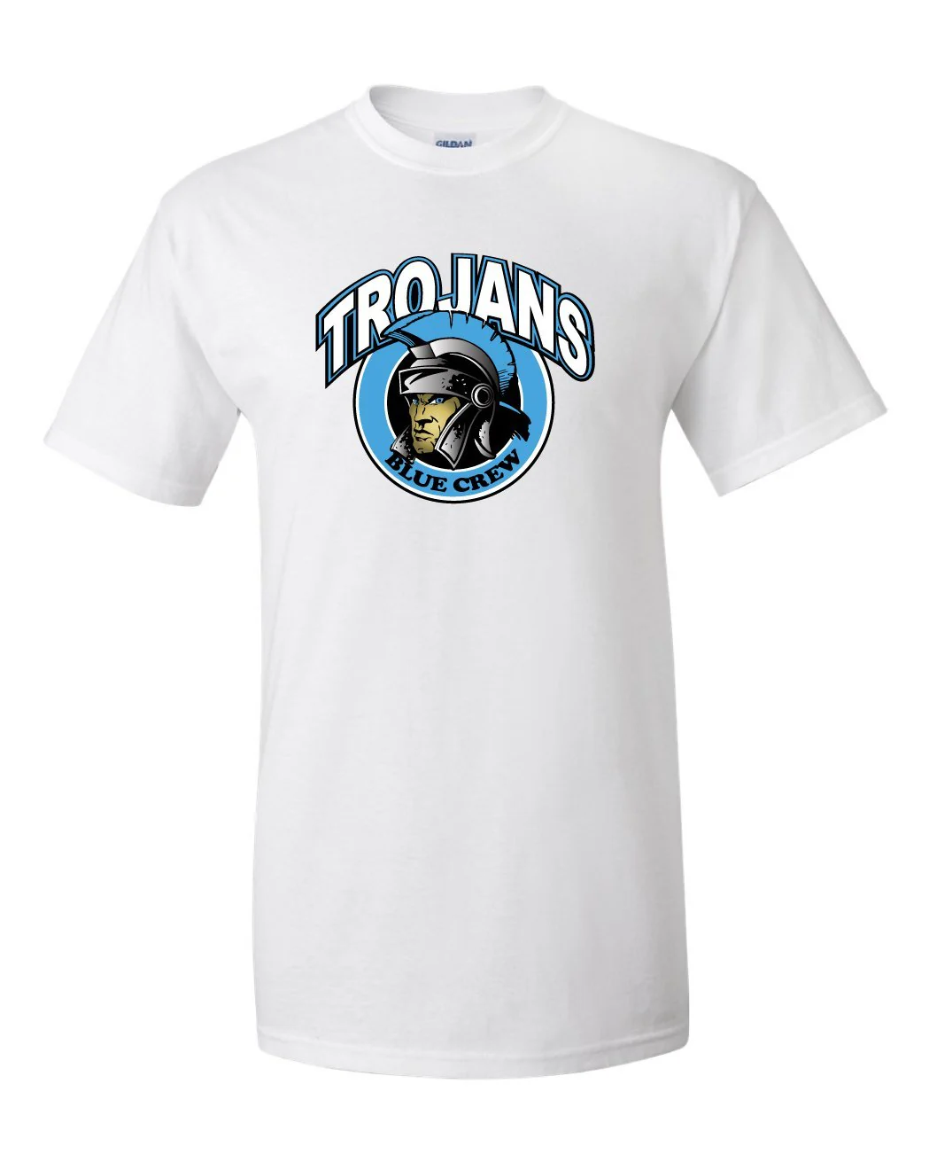 Triopia Trojans - Blue Crew T-shirt (White)